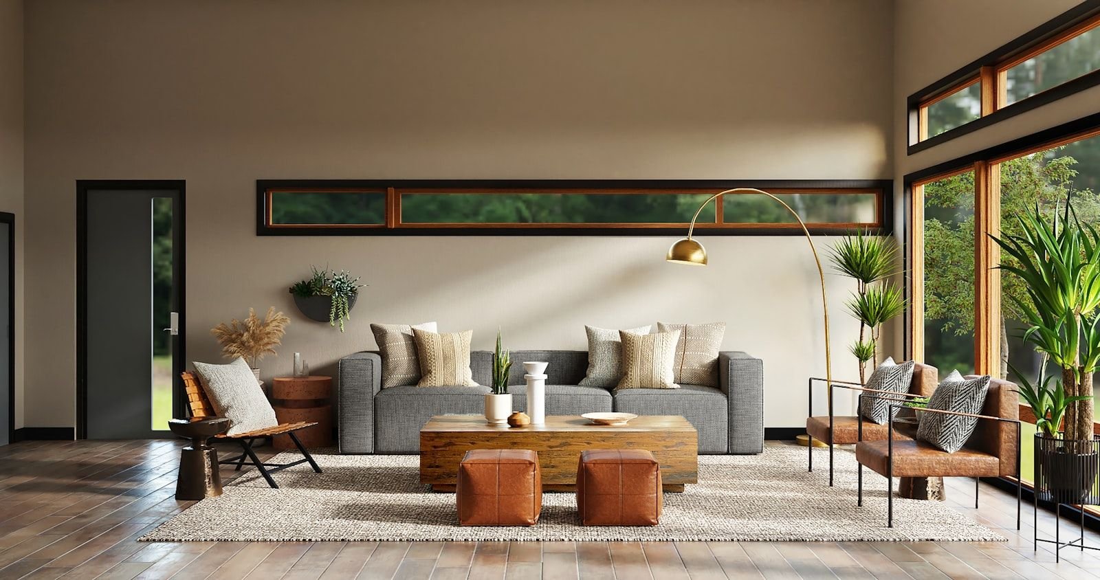 A warm, inviting living room bathed in daylight